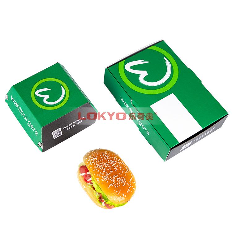Disposable takeout hamburger box