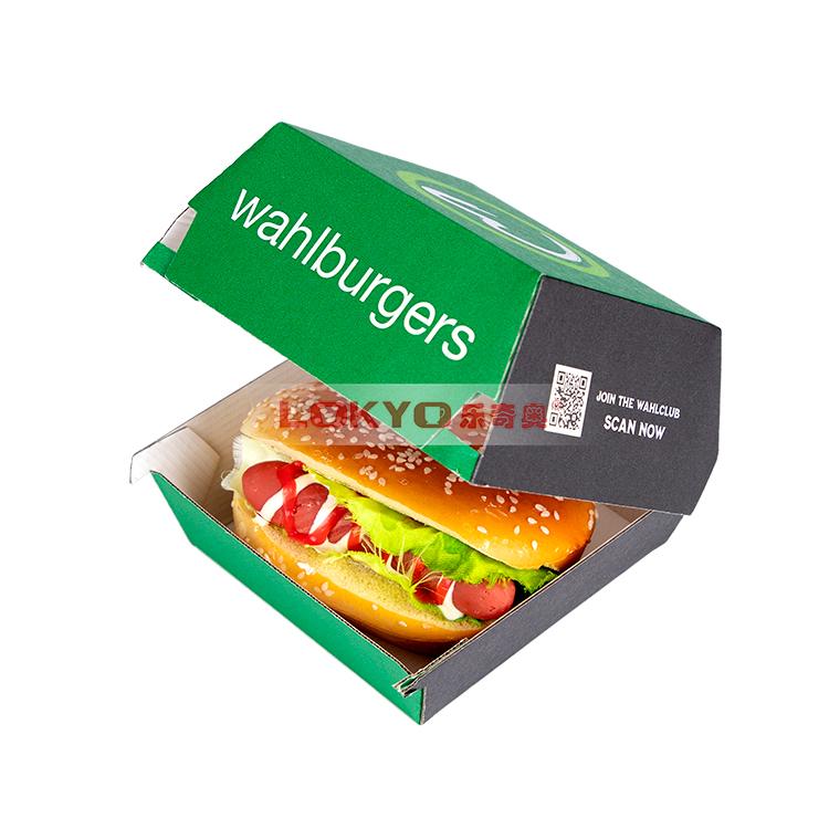 Disposable hamburger paper box
