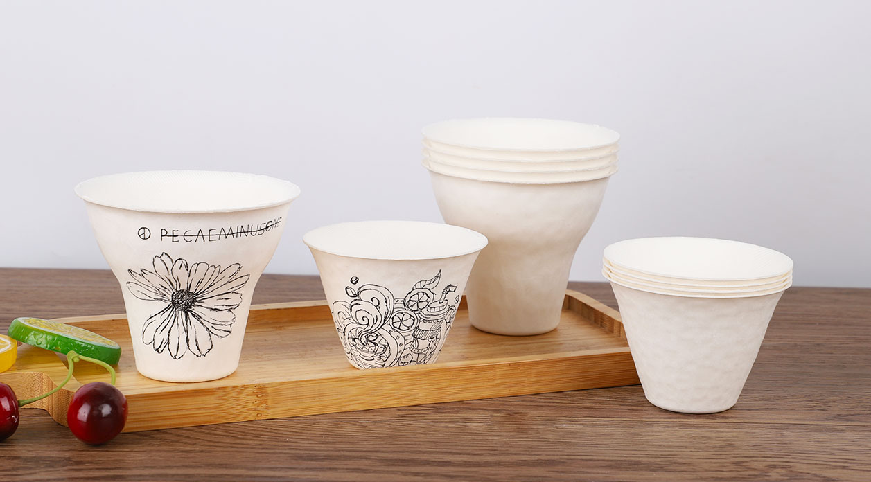 New Fashion----Biodegradable Pulp DIY Ice Cream Cup